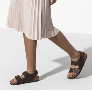 Birkenstock brown Milano leather sandals size 8